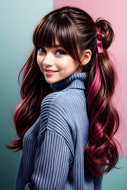 Linda garota com twintails