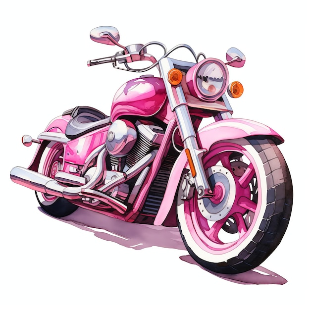 Aquarela em cores: Ilustração - Moto Fazer