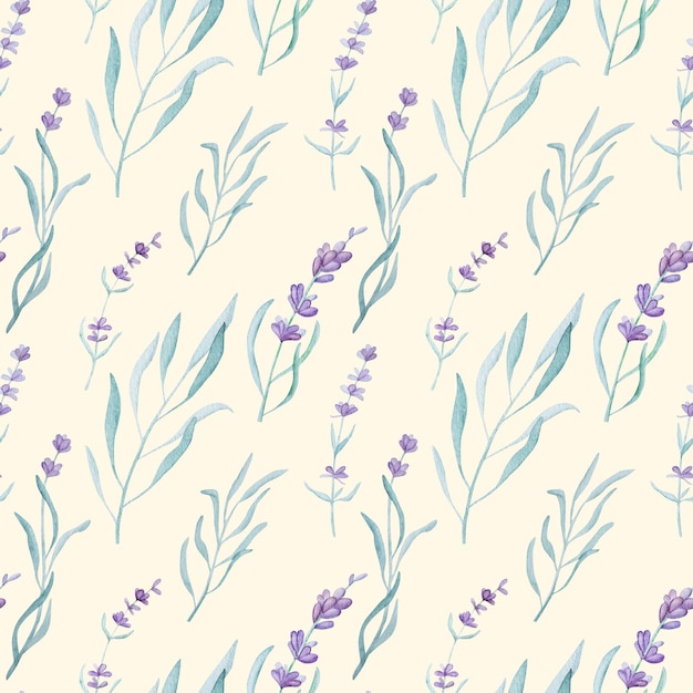 Linda ilustração em aquarela de provence lavanda