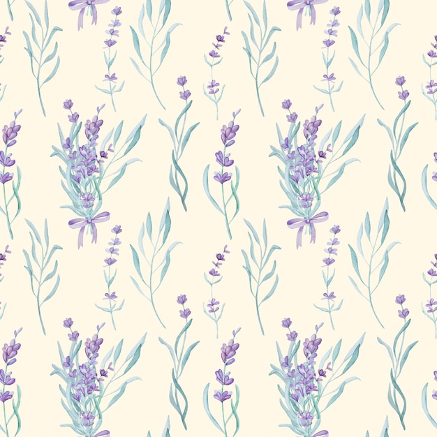 Linda ilustração em aquarela de provence lavanda
