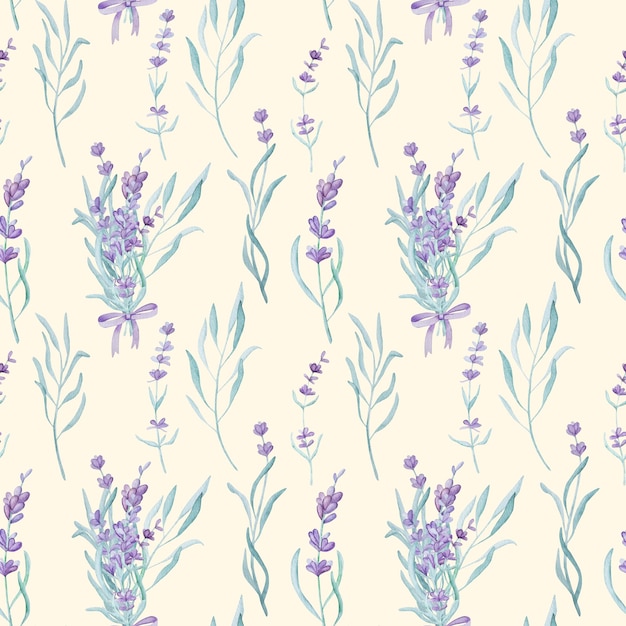 Linda ilustração em aquarela de provence lavanda