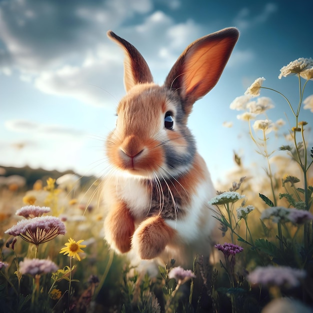 Linda ilustración de conejo