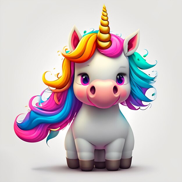 Foto una linda ilustración de unicornio