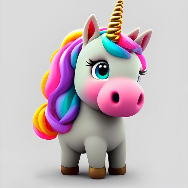 Foto una linda ilustración de unicornio