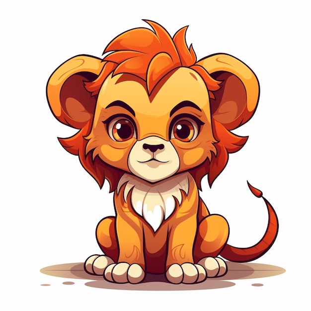 Una linda mascota León tipo Imagen vectorial para diseño de logotipo