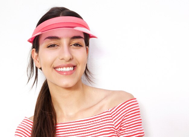 Foto linda mujer joven sonriendo