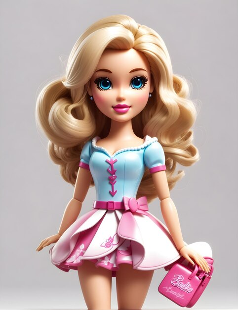 linda personagem de desenho animado feminino barbie