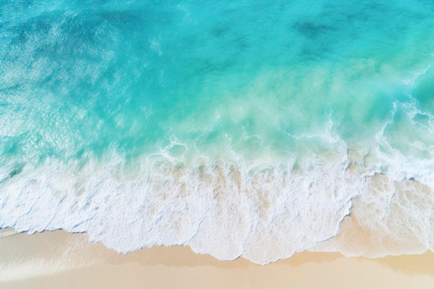 Linda praia paradisíaca com águas azuis cristalinas e resort de areia fofa