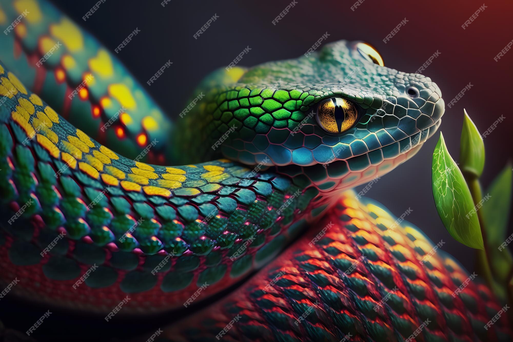 lindo colorida cobra, brasileiro arco Iris boa. neural rede ai gerado  24193046 Foto de stock no Vecteezy