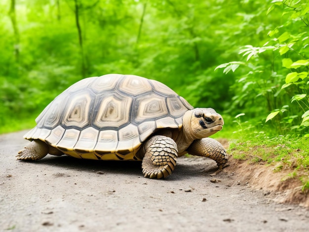 Linda tortuga en el desierto ai generada