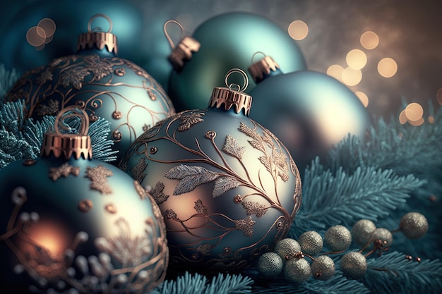 Lindas decorações de Natal e férias de fundo restringiram a atenção