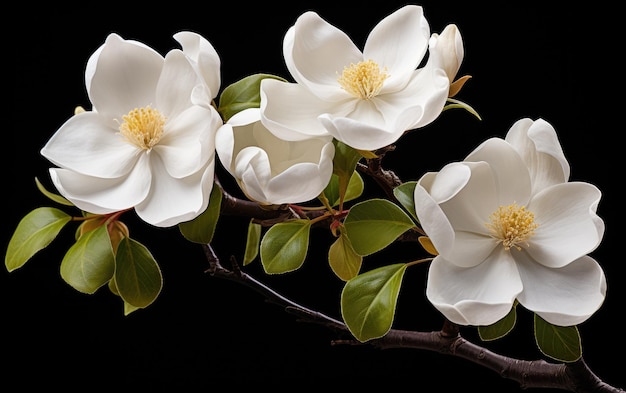 Lindas flores brancas da árvore do templo isoladas em fundo branco