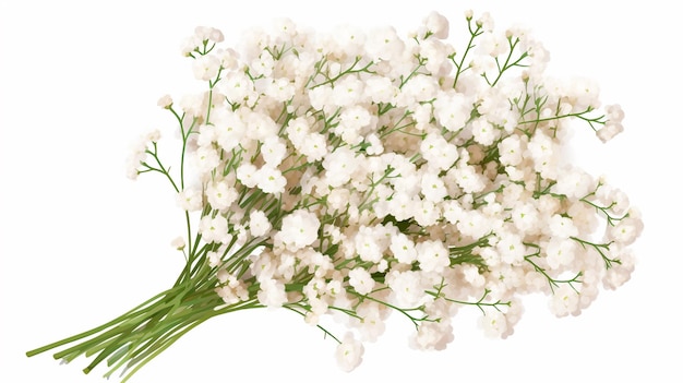 lindas flores brancas isoladas