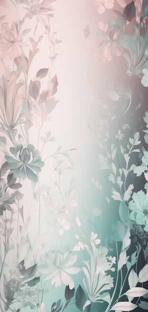 Lindas flores delicadas para fundo de papel de parede Arte digital Generative Ai