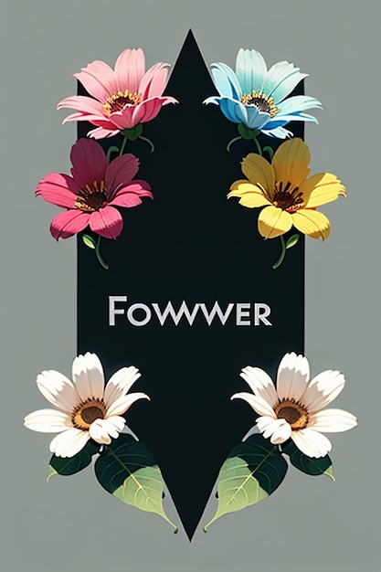 Foto lindas flores em vasos closeup fundo simples capa de cartaz papel de parede design de publicidade