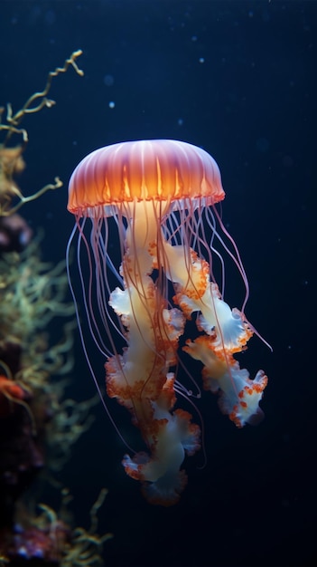 Lindas medusas em aquário temperamental