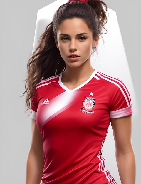 Foto lindas mulheres jogadoras de futebol sprot