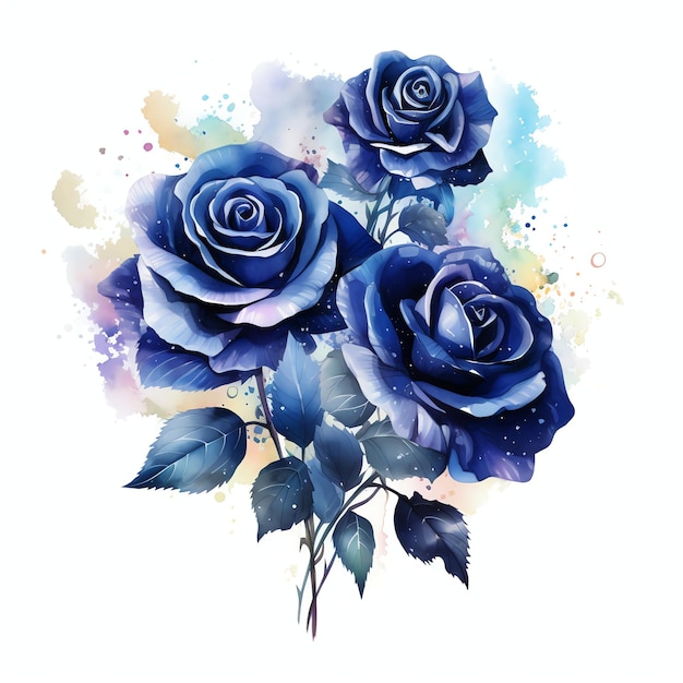 lindas rosas fantasia aquarela conto de fadas clipart ilustração