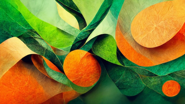 lindo abstrato laranja e verde 4k