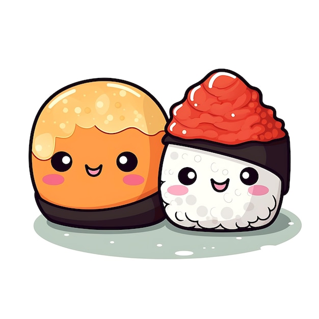 Foto lindo adhesivo de sushi para los amantes del sushi añade un toque de kawaii a tus artículos personales