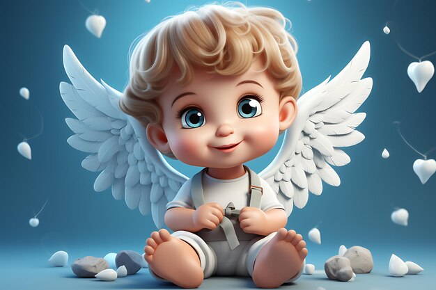 Lindo adorable Cupido Amur bebés pequeños ángeles generados por la IA