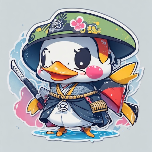 El lindo y adorable Pato Samurai