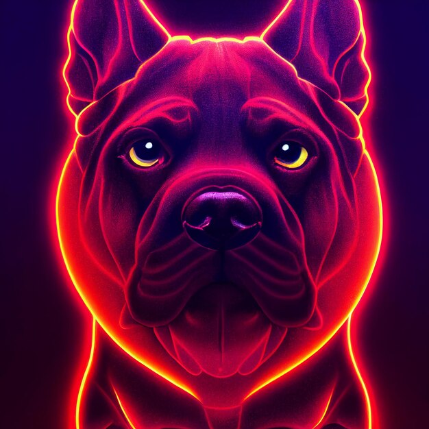 Lindo animalito bonito retrato de perro rojo de un toque de ilustración de acuarela