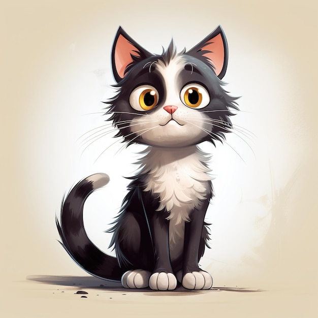 Lindo bebé gato dibujos animados gatito adorable mascota