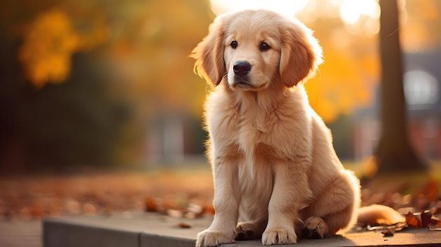 Lindo bebé golden retriever