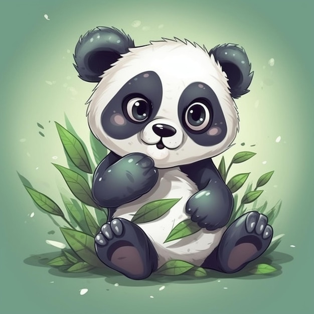 Lindo bebé panda ilustración 1