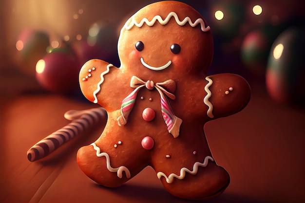 Lindo biscoito de gengibre de natal