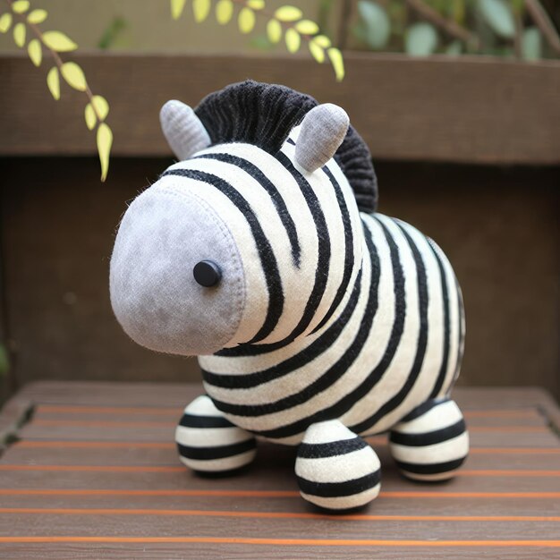 Lindo brinquedo de pelúcia de zebra mole
