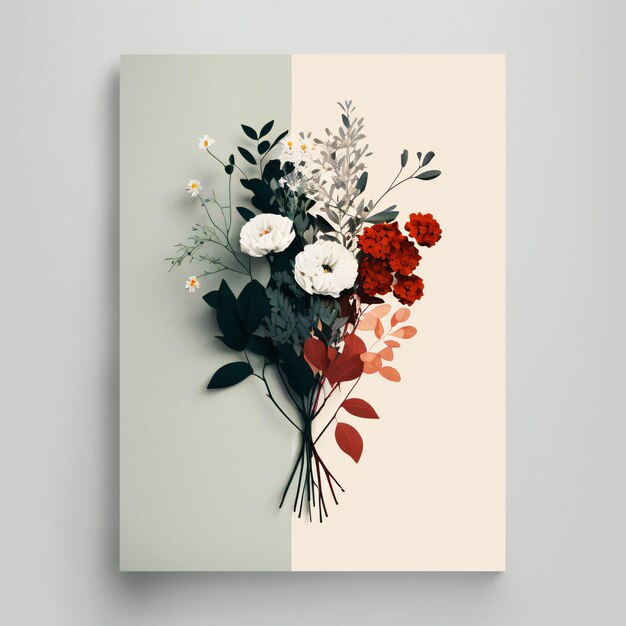 lindo buquê de flores estilo minimalista