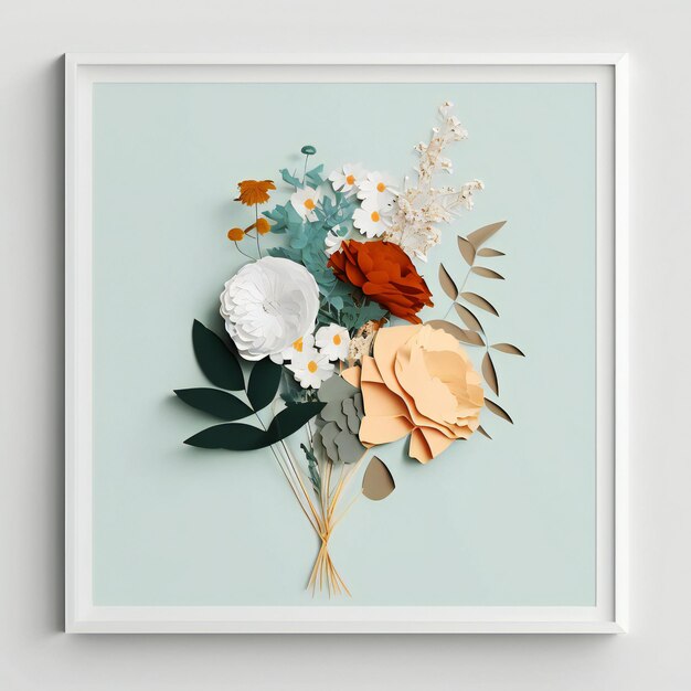 lindo buquê de flores estilo minimalista