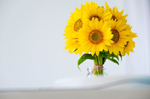 Lindo buquê de margaridas girassóis - Dia das Mães - Dia Internacional das Mulheres - Aniversário de Aniversário