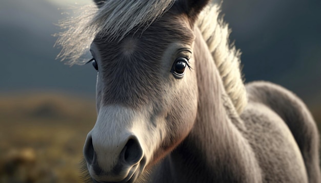 Lindo caballo close upIA generativa