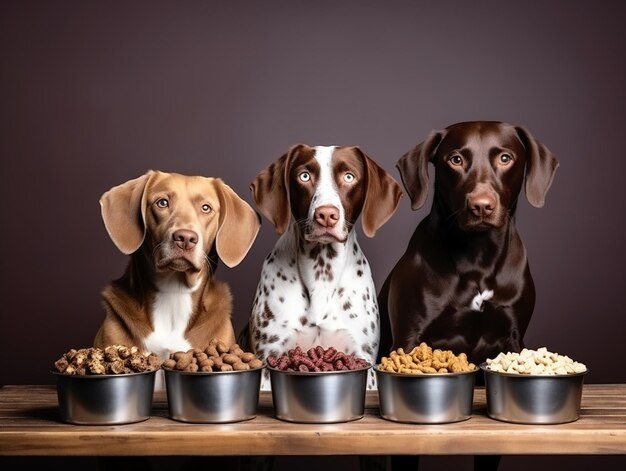 Foto un lindo cachorro de beagle comiendo en casa una mascota adorable