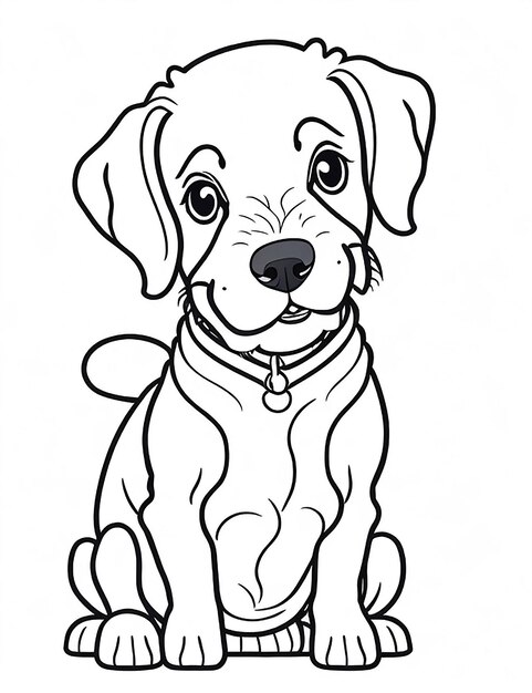 Lindo cachorro de dibujos animados y perro Illustraton