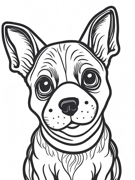 Lindo cachorro de dibujos animados y perro Illustraton