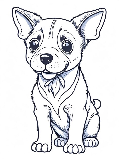 Lindo cachorro de dibujos animados y perro Illustraton