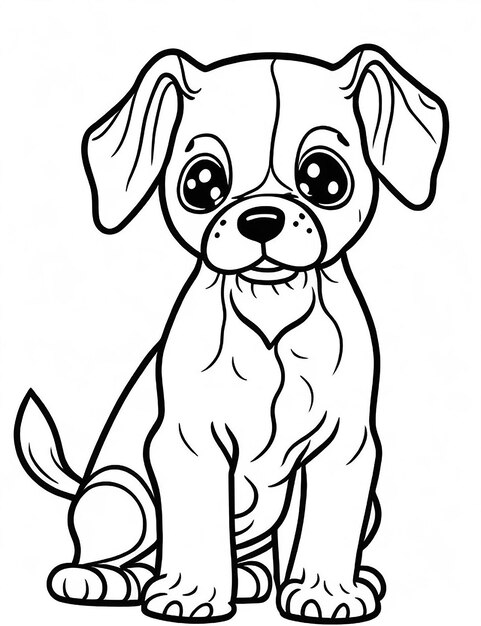 Lindo cachorro de dibujos animados y perro Illustraton
