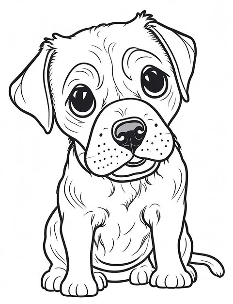 Lindo cachorro de dibujos animados y perro Illustraton