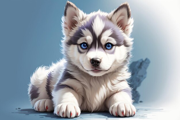 Un lindo cachorro husky