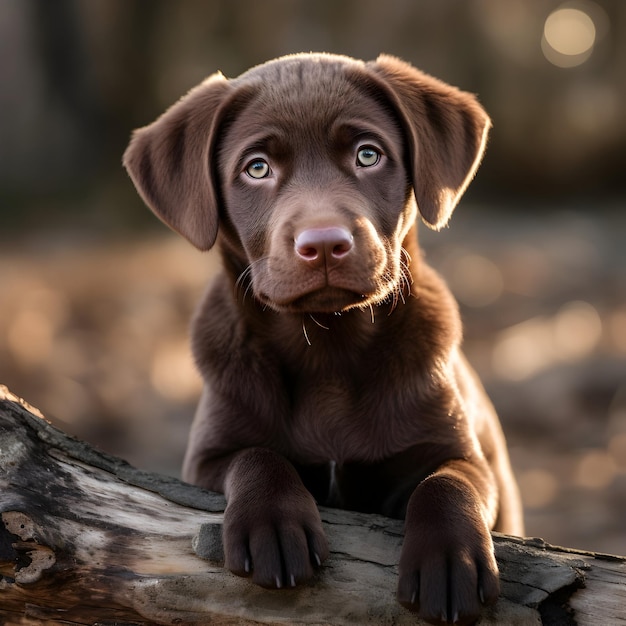 un lindo cachorro marrón