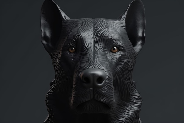 Lindo cachorro preto de fantasia Generate Ai