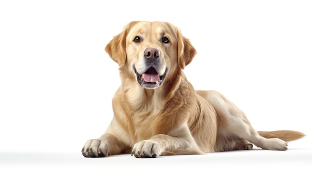 Lindo cachorro sobre un fondo blanco