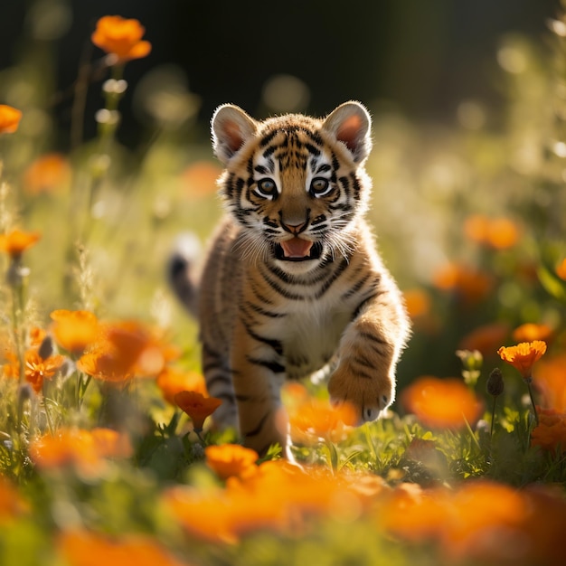 lindo cachorro de tigre bebé tigre