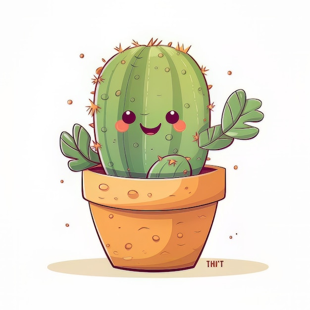 Un lindo cactus con una linda cara.