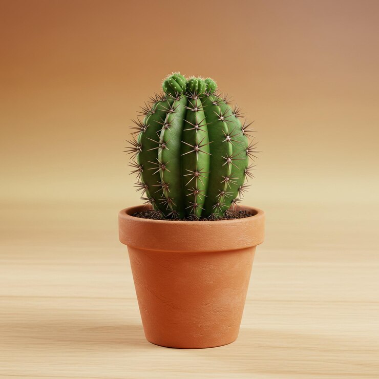 El lindo cactus en maceta