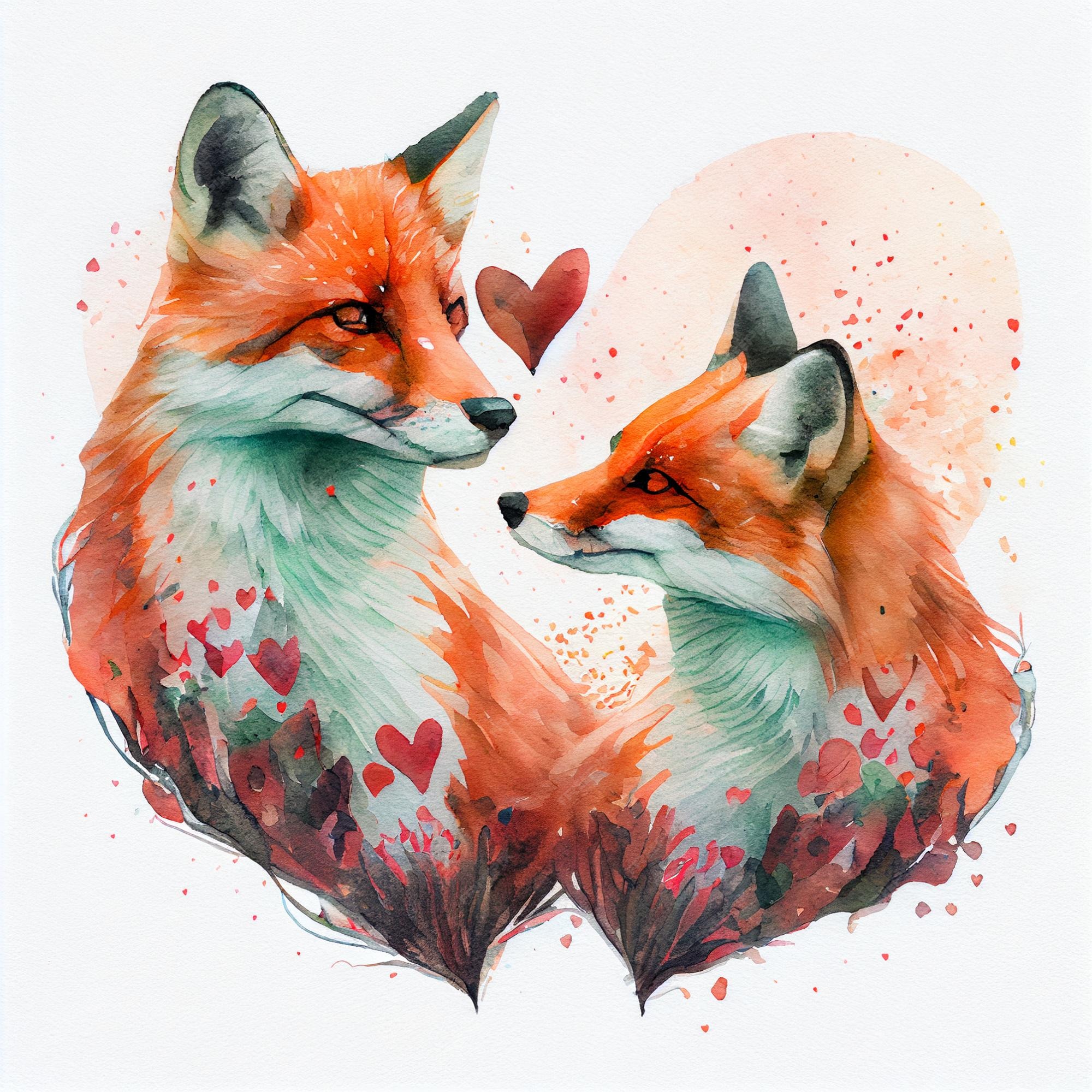 Vetores de Illustartion Em Aquarela De Casal Vermelho Selvagem Raposas  Isolar Em Fundo Branco Esboço De Animais De Floresta Realista e mais imagens  de Raposa - Cão Selvagem - iStock